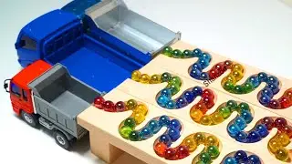 Marble Run Race ASMR 〇 HABA Slope, Dump Truck & Garbage Truck Long Time Relax HealingMarble Run Race