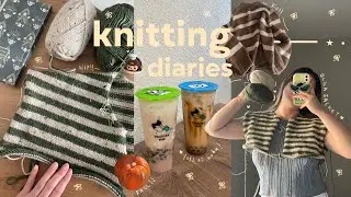 cozy knitting vlog 🍁 Olga jacket & stripy fall projects