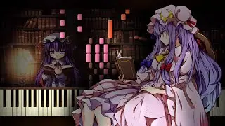 [Piano Tutorial] Synthesia | Touhou 6 - Locked Girl ~ The Girl's Secret Room