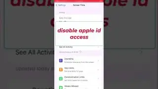 how to disable apple id access #viral #iphone #shortsvideo