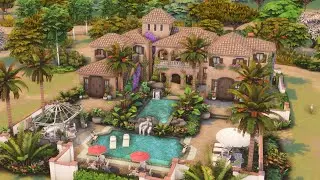 THE RIVIERA RETREAT HOUSE 🌴🌊⛱️- The Sims 4 Speed Build