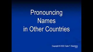 ND Academy, Pronouncing Names in Other Countries? [a ... e ... i ... o ... u]