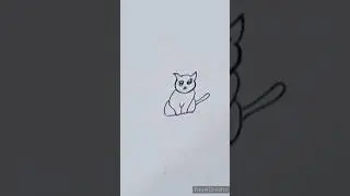 How to make a cute little cat step by step easy #trending #art