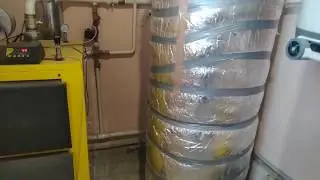 Boiler Kronas-Kronas. One loading is enough for 24 hours.
