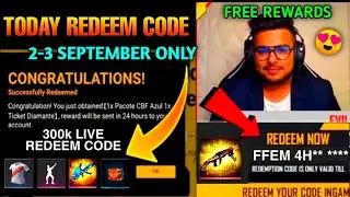 FREE FIRE REDEEM CODE TODAY 4 SEPTEMBER 2022 | REDEEM CODE FREE FIRE | FF REDEEM CODE TODAY //