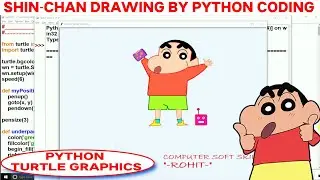 SHIN-CHAN DRAWING USING PYTHON PROGRAMS | CARTOON DRAWING USING PYTHON TURTLE GRAPHICS | SOURCE CODE