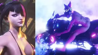 Juri 1st world tour cutscene with bikini in Street Fighter 6 (PC MOD SKINS)