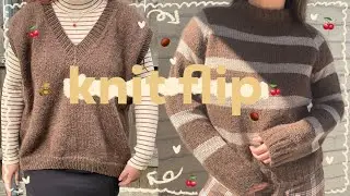 a very fall very cutesy knit flip project vlog 🌰🍂