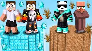 LEVEL 1 DIRT VS LEVEL 999 DIAMOND CHUNK IN MINECRAFT !!
