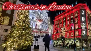 Bond Street Christmas-Christmas Lights 2023-London Winter Night Walk-Luxury Christmas Shopping 2023