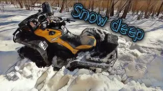 Last Snow Rip! Последняя снежная катка! CF Moto 1000 не выделжал! Brp рулит😊