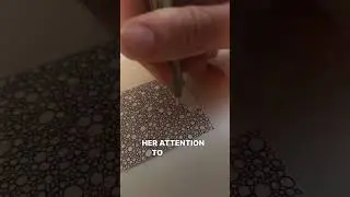 This tiny pattern artist will completely blow your mind! #shorts #art #drawing #satisfying #pattern