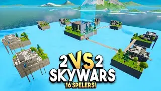 SKYWARS in FORTNITE met 16 SPELERS! (KASTELEN)