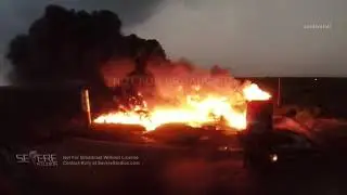 Fort Stockton oil fire from lightning 5-1-2022