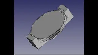 FreeCad Шестерня пневмодвигателя