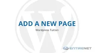 Wordpress Tuition - Add A New Page