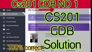 CS201 GDB NO 1 Solution 2022 |CS201 new GDB 1 Pdf Format Available for free | 100% correct