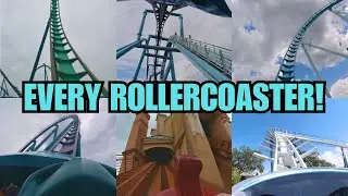 Every Roller Coaster at SeaWorld Orlando! | On Ride POV 2024