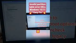 👉How to fix an Invalid Partition Table error on Laptop👈✅ 