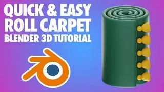 Blender 3D Roll Carpet Cursor Modeling Tutorial - Quick and Easy - Blender 3D Tutorial
