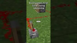 POV the first time you get redstone #minecraft #shorts