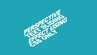Perspective text effect using css only | HTML | CSS | PERSPECTIVE