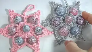 Surprisingly SIMPLE!!!/ Beautiful and Unusual Crochet SNOWFLAKE/Crochet with Beads