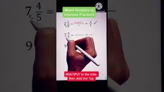 Mixed fraction to improper fraction(please subscribe 🙏)