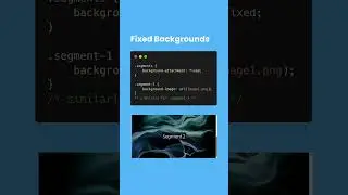 Background Attachment is one of the less known but really cool CSS properties