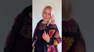 Жакет из бабушкиного квадрата «Фрида»