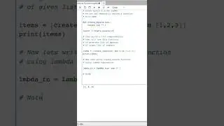 Python Anonymous Function 