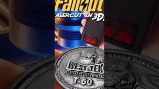 Laser cutting Power Armor Coin #fallout @mrs.fallout @tunnelsnakesfool @thefalloutcollector