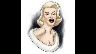 Famous actors caricature Marilyn Monroe/ Как рисовать Мэрилин Монро.