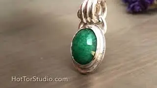 Learn How To Make Jewelry. Jewellery Making Tutorial. Step by Step Emerald Pendant Fabrication.