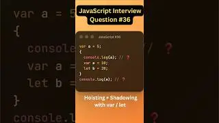 #36 - Hoisting in JavaScript | ✅ Most Developers Fail This l 