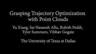 Grasping Trajectory Optimization with Point Clouds