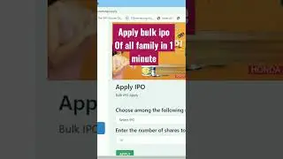 Apply ipo in bulk of all demat accounts in nepal.