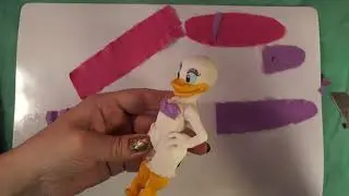 Daisy Duck Pin-Up. Дейзи Дак из полимерной глины.