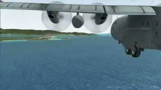 FSX : US Airforce C130 Landing at St. Maarten