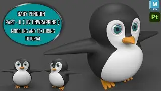 How to make Cute Baby Penguin 3D Model (Part - 2) | UV Unwrapping Tutorial | #tutorial #3dmodel #3d