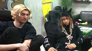xQc takes Trippie Redd's blunt smoke in the eyes
