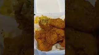 chicken wings fried perfect . lunch at the office lemon pepper and Mac and cheese.