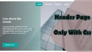 Amazing Header using Only HTML and CSS