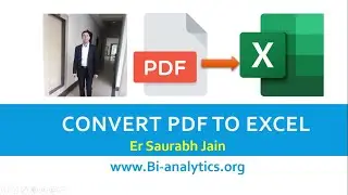 How to convert pdf to excel