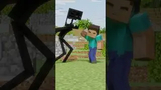 Steve VS Enderman 😈 (Minecraft Animation) #shorts #minecraft