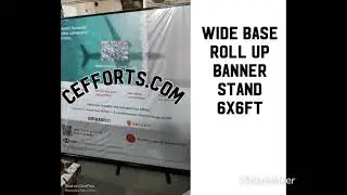 Wide base roll up banner standee | 6x6 ft roll up standee | Roll up banner stand | Flex standee