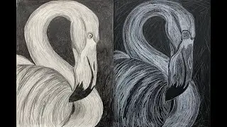 Shading & Directional Marks, Part 2 of Positive/Negative Space Drawing, Dogs Art Studio