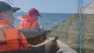 Сплав на байдарке на грани экстрима  с детьми по побережью Черного Моря.