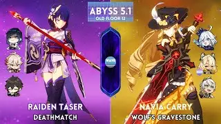 C2 Raiden Electrocharged & C0 Navia Carry + C0 Xilonen | Spiral Abyss 5.1 - Genshin Impact