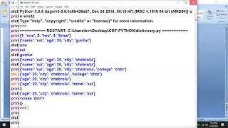 22.Dictionary | CRT PYTHON PROGRAMMING | RVIT